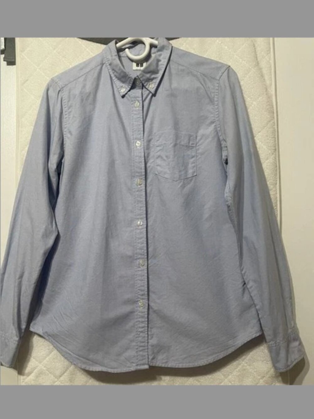Uniqlo Cotton Womens Shirt Light Blue SZ M